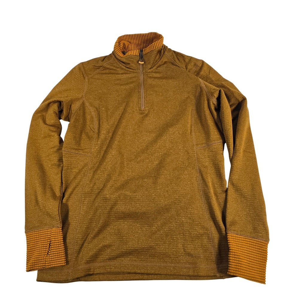 Orvis Mens Amber Marled Quarter Zip Fleece Pullover Long Sleeve Size‎ Small